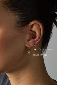 Gracie Heart Earrings - Gold
