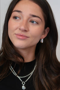 Eden Hoop Earrings - Silver