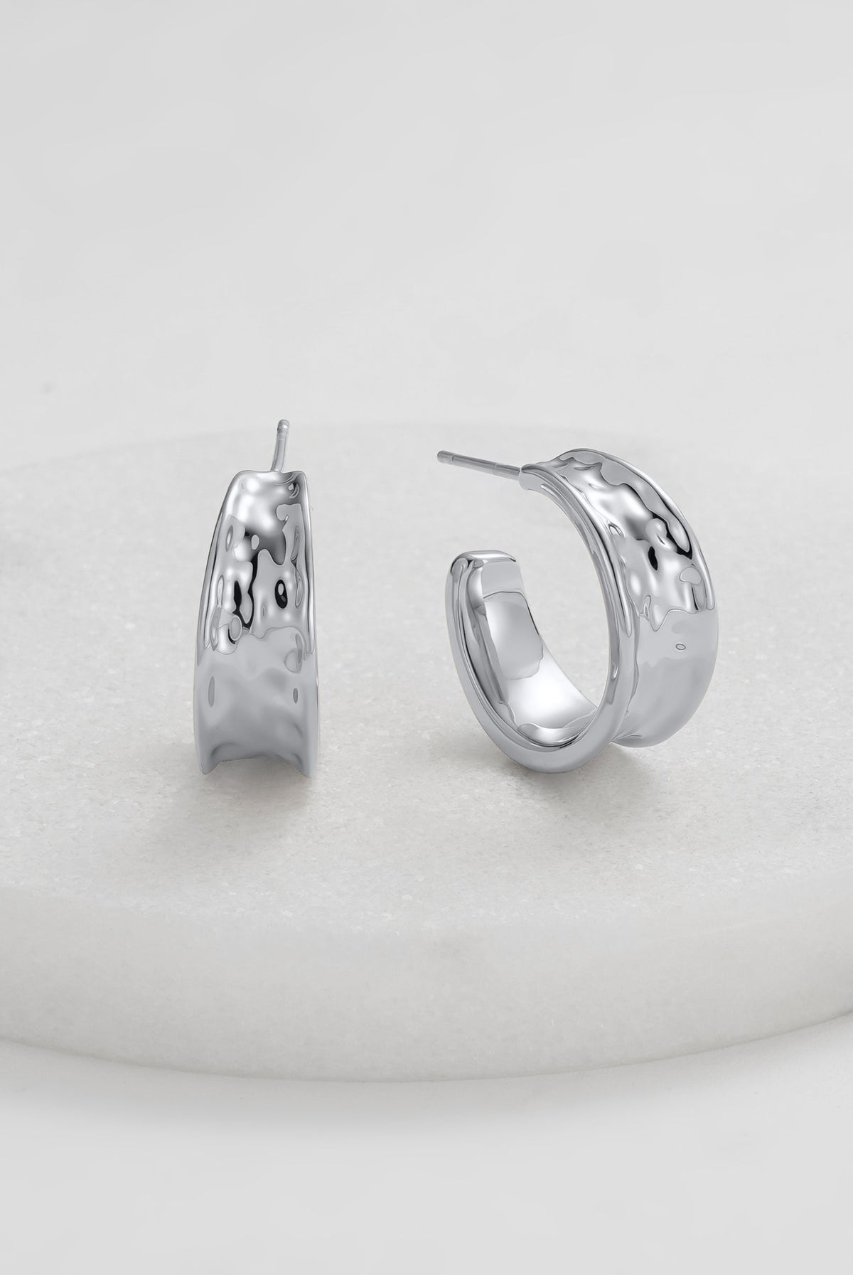Bianca Hoop Earrings - Silver