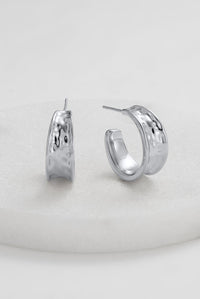 Bianca Hoop Earrings - Silver