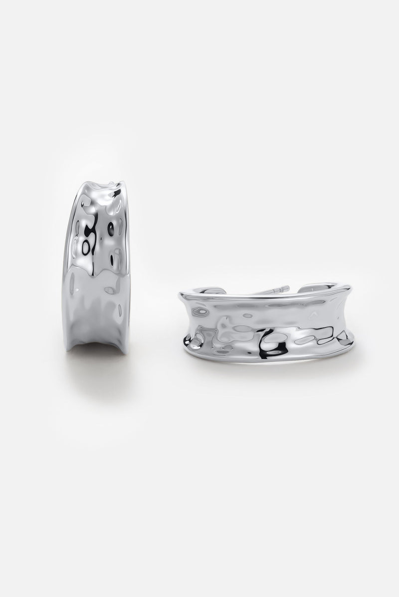 Bianca Hoop Earrings - Silver