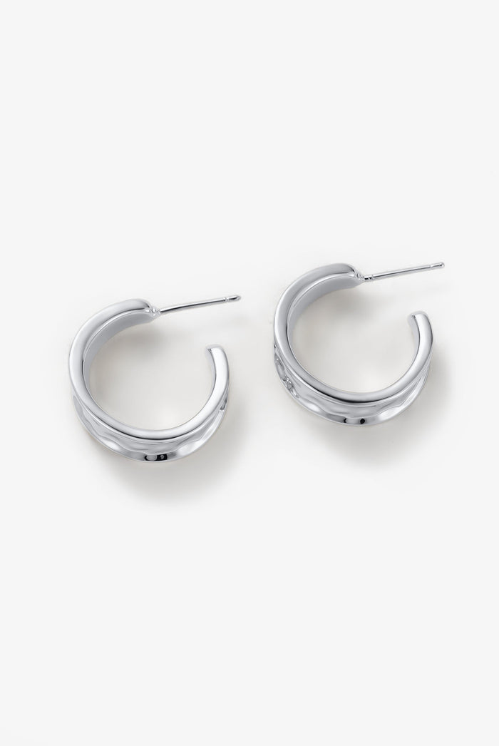 Bianca Hoop Earrings - Silver