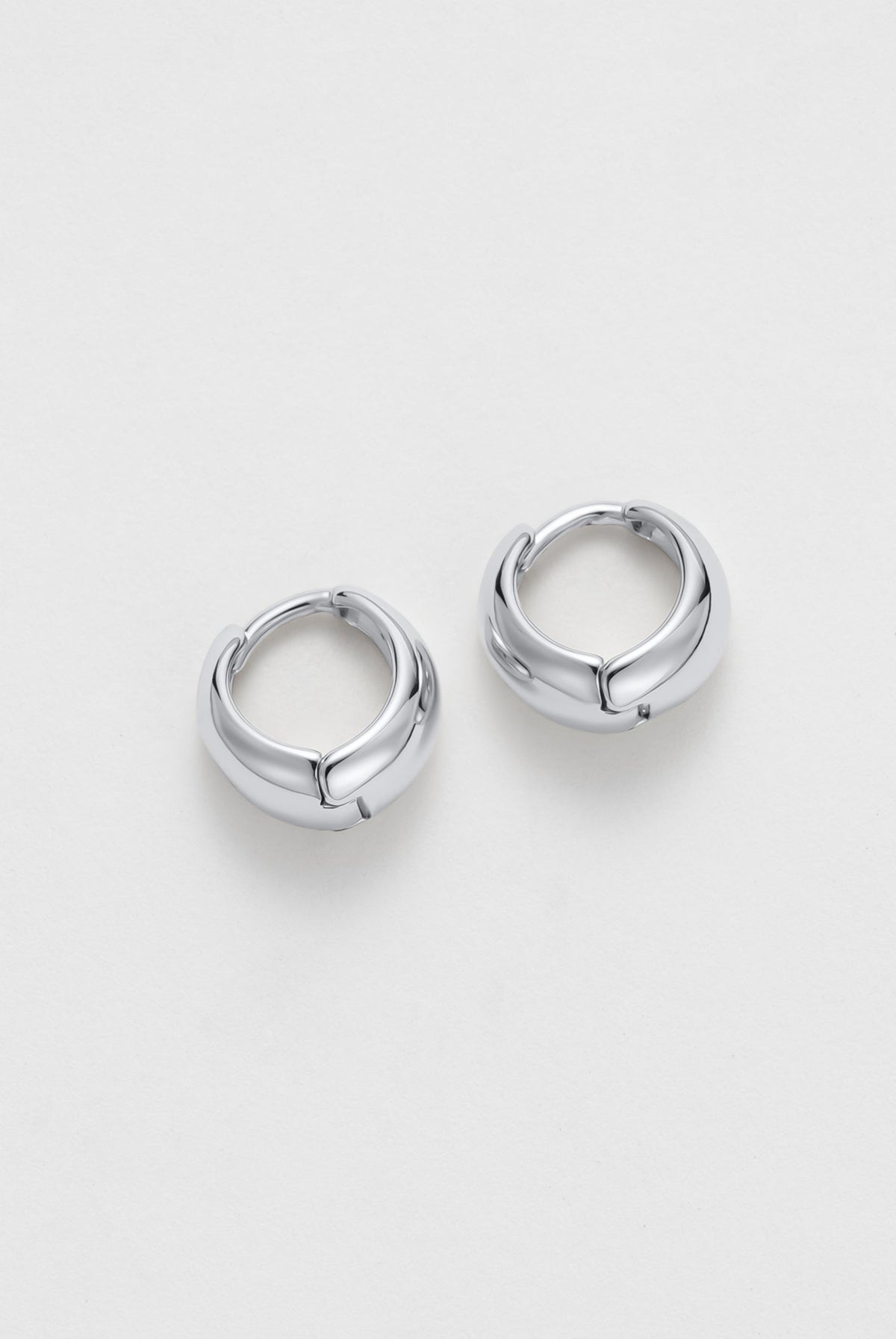 Steph Hoop Earrings Small - Silver