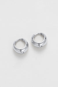 Steph Hoop Earrings Small - Silver