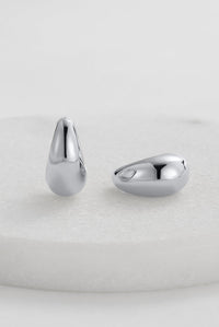 Steph Hoop Earrings Large - Silver