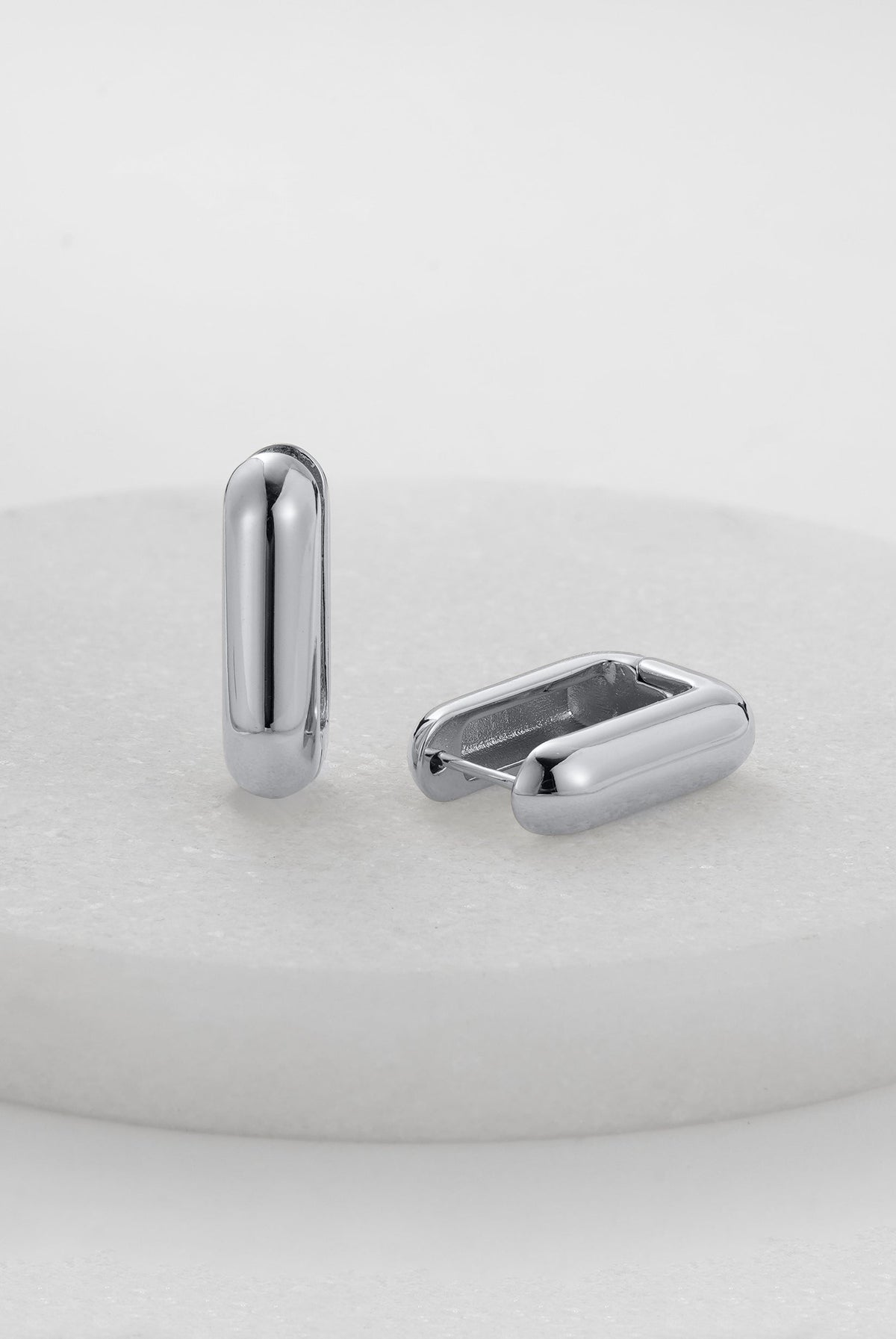 Eden Hoop Earrings - Silver