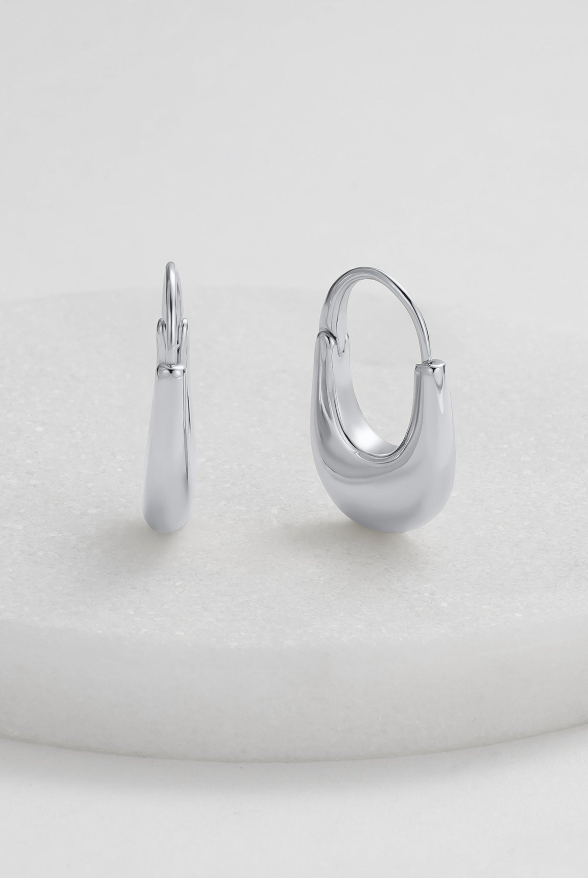 Sienna Hoop Earrings - Silver