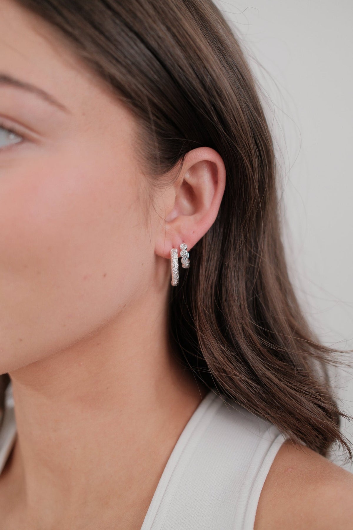 Josie Hoop Earrings - Silver