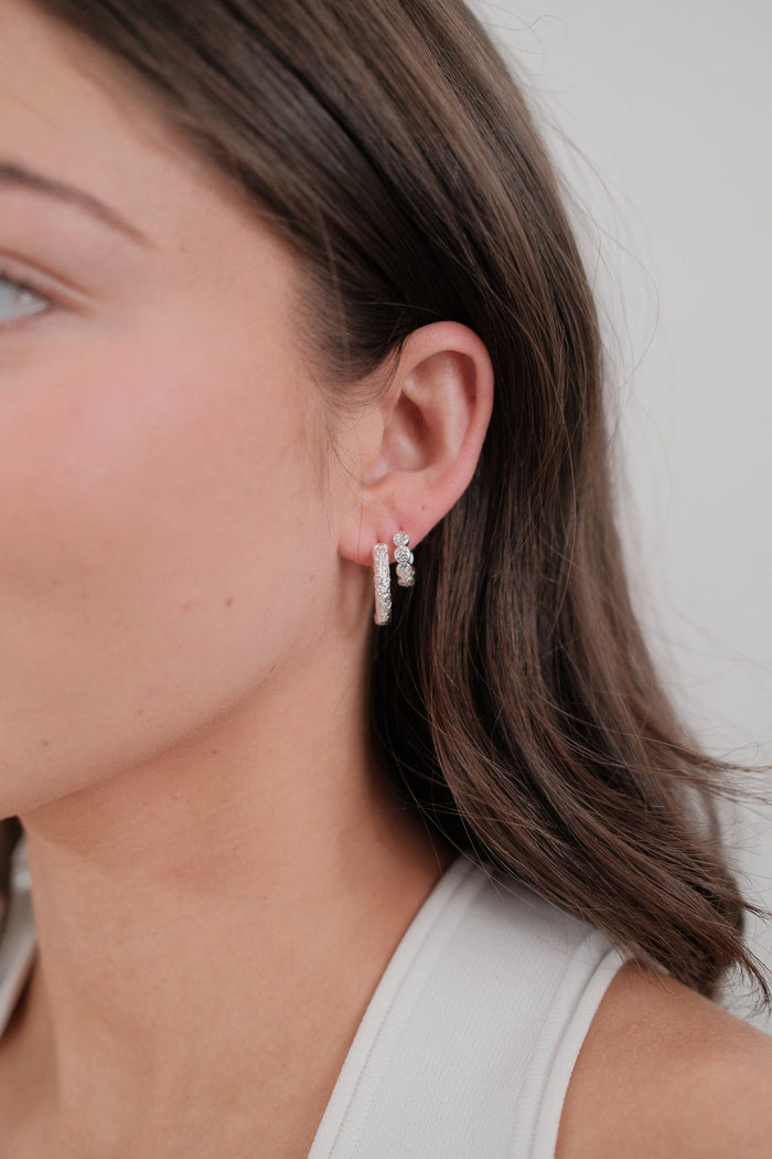 Josie Hoop Earrings - Silver
