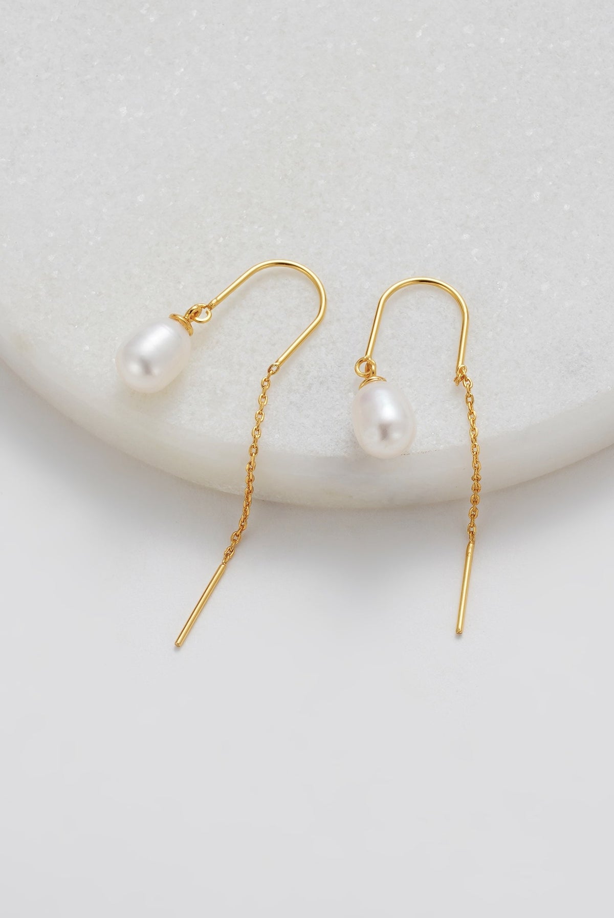 Talia Thread Earrings - Gold
