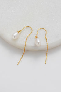 Talia Thread Earrings - Gold