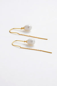 Talia Thread Earrings - Gold