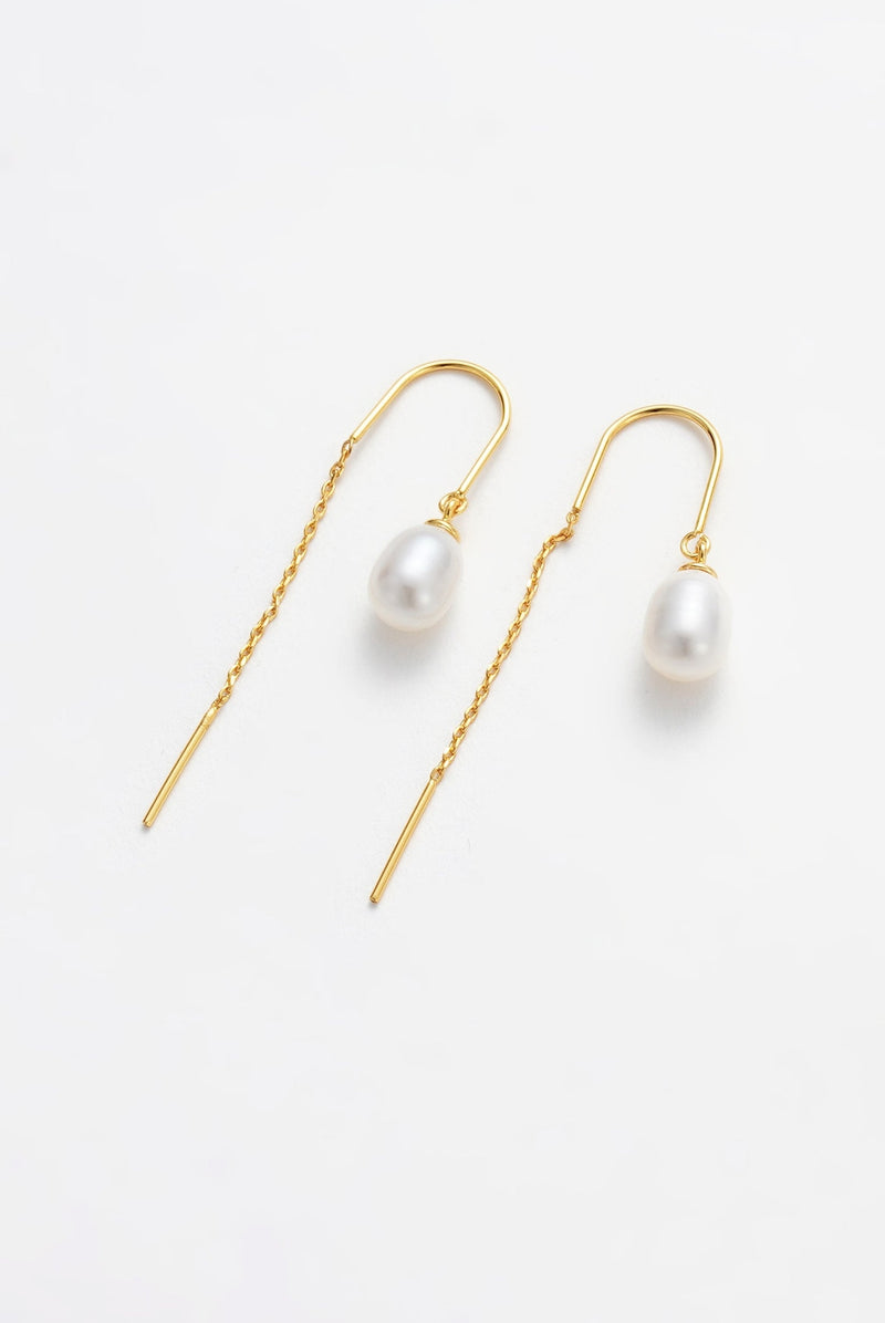 Talia Thread Earrings - Gold