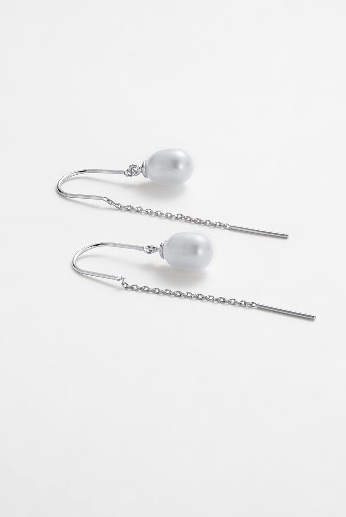 Talia Thread Earrings - Silver
