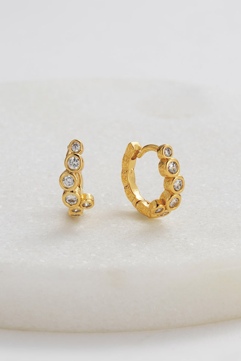 Florence Huggie Earrings - Gold