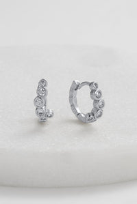 Florence Huggie Earrings - Silver