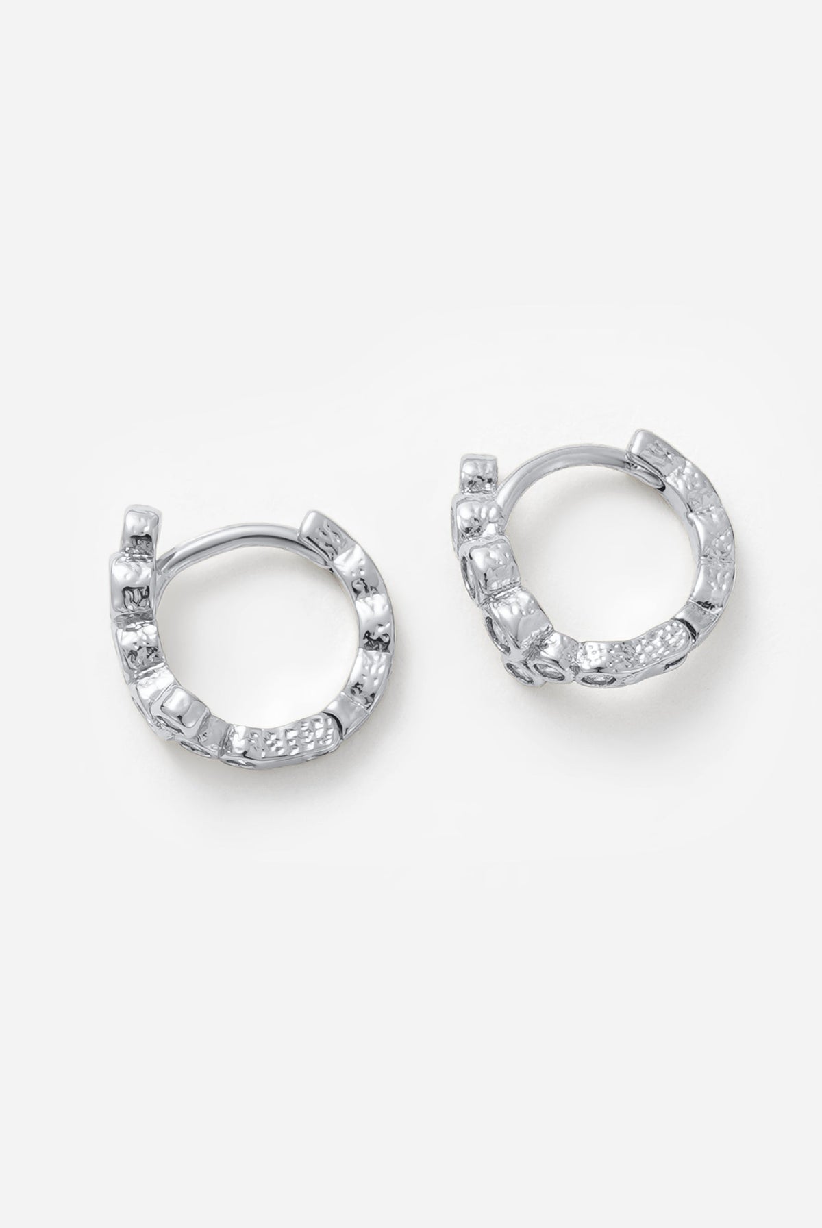 Florence Huggie Earrings - Silver