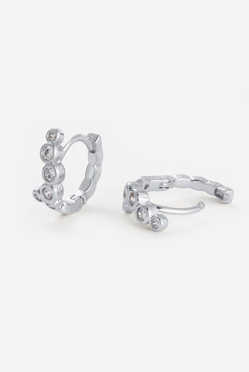 Florence Huggie Earrings - Silver
