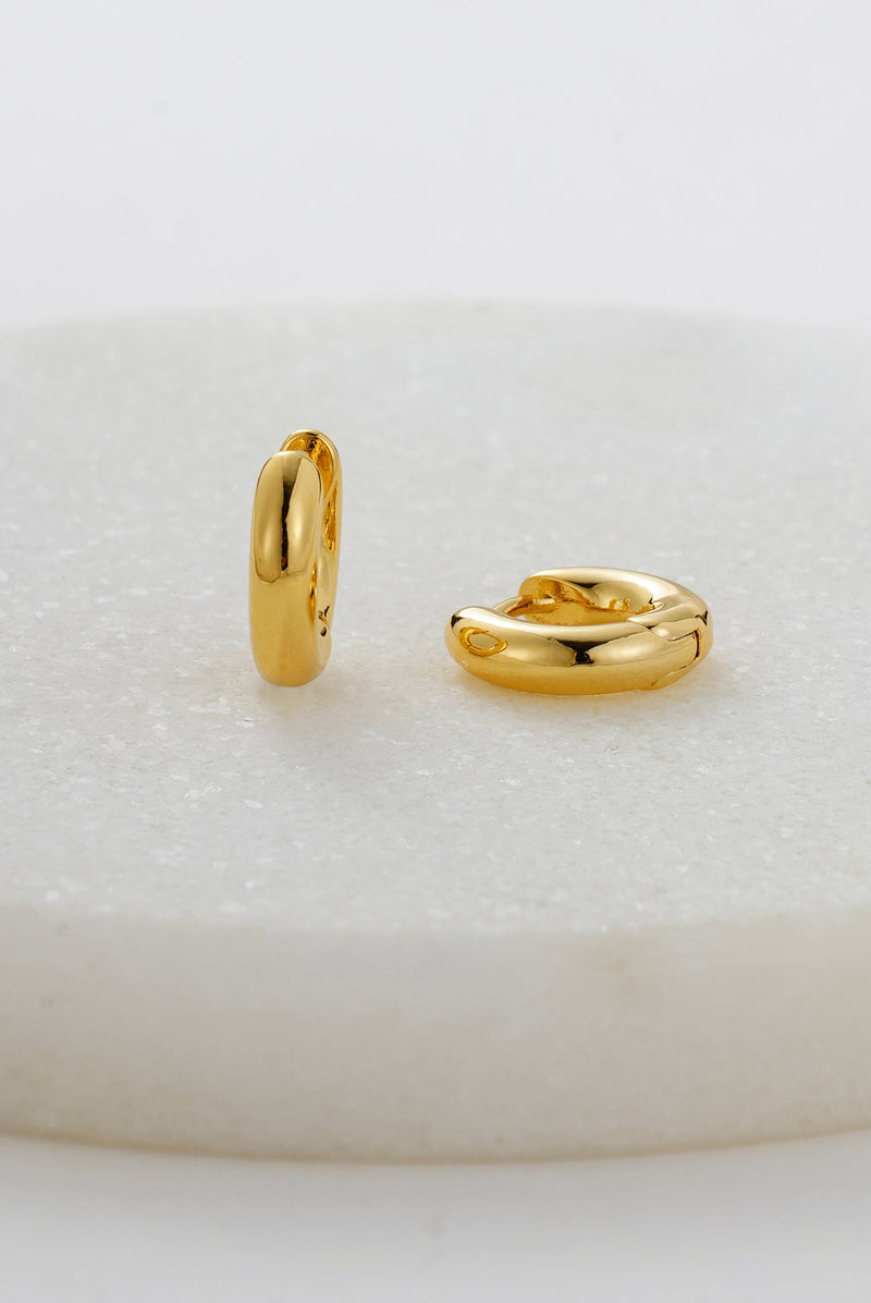 Kendall Huggie Earrings Small - Gold