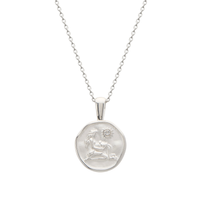 Murkani Aquarius Necklace - Zodiac series - silver front view
