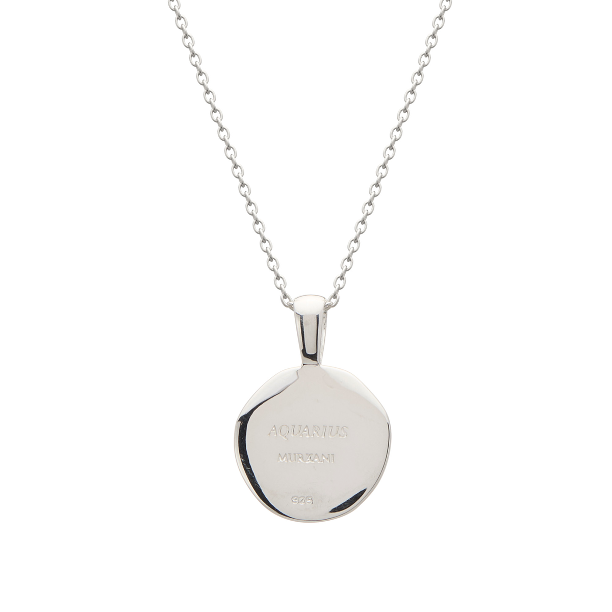 Murkani Aquarius Necklace - Zodiac series - Silver rear view