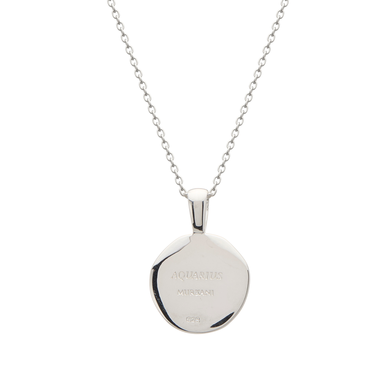 Murkani Aquarius Necklace - Zodiac series - Silver rear view