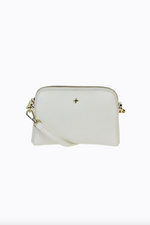 a white small vegan crossbody bag by peta and jain online at jipsi cartel