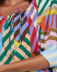 Lucia Top - Liquorice Stripe - Boom Shankar