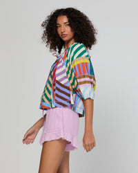 Lucia Top - Liquorice Stripe - Boom Shankar