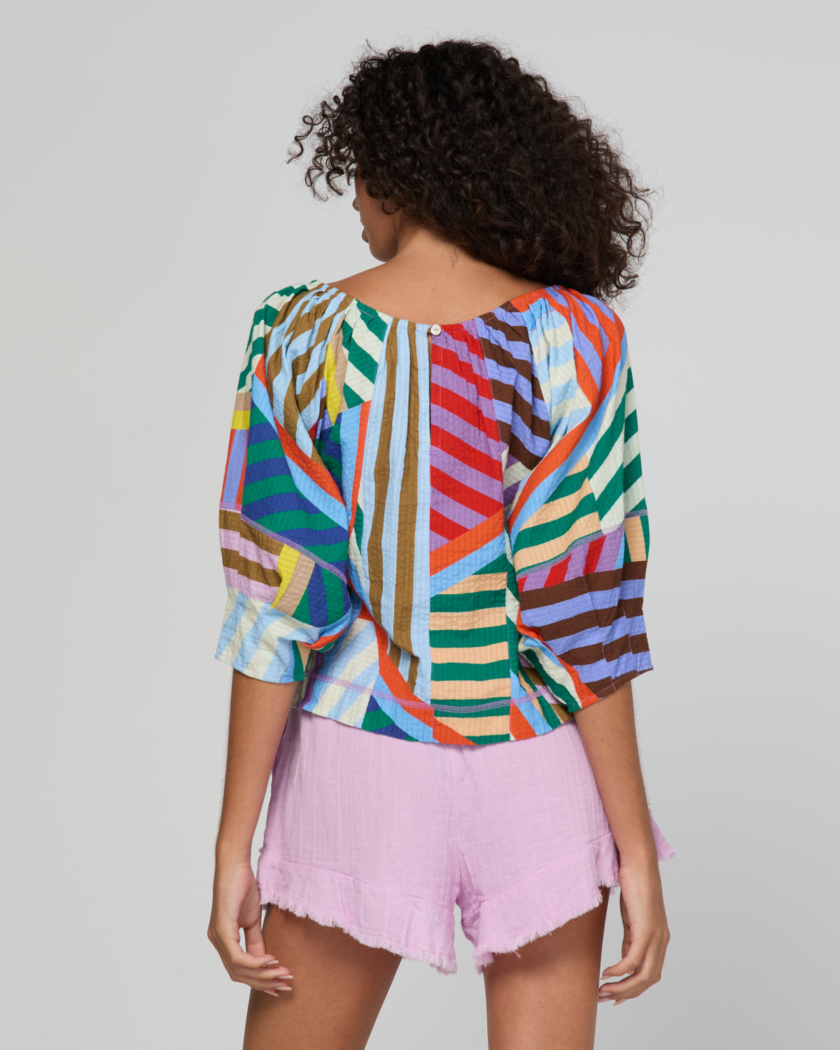 Lucia Top - Liquorice Stripe - Boom Shankar