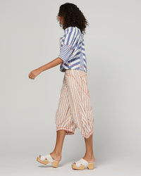 Lucia top by boom shankar is a Summer cotton striped blouse