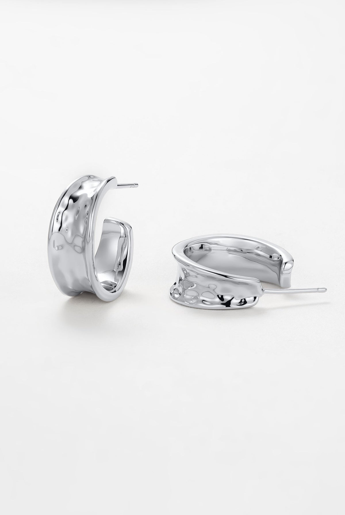 Bianca Hoop Earrings - Silver