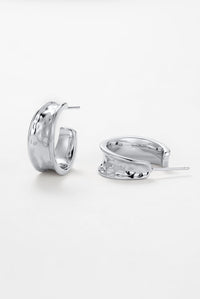 Bianca Hoop Earrings - Silver