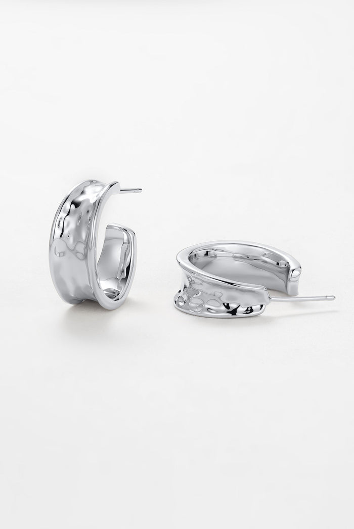 Bianca Hoop Earrings - Silver