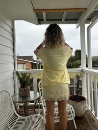 Billie Lace Slip Skirt Buttercup