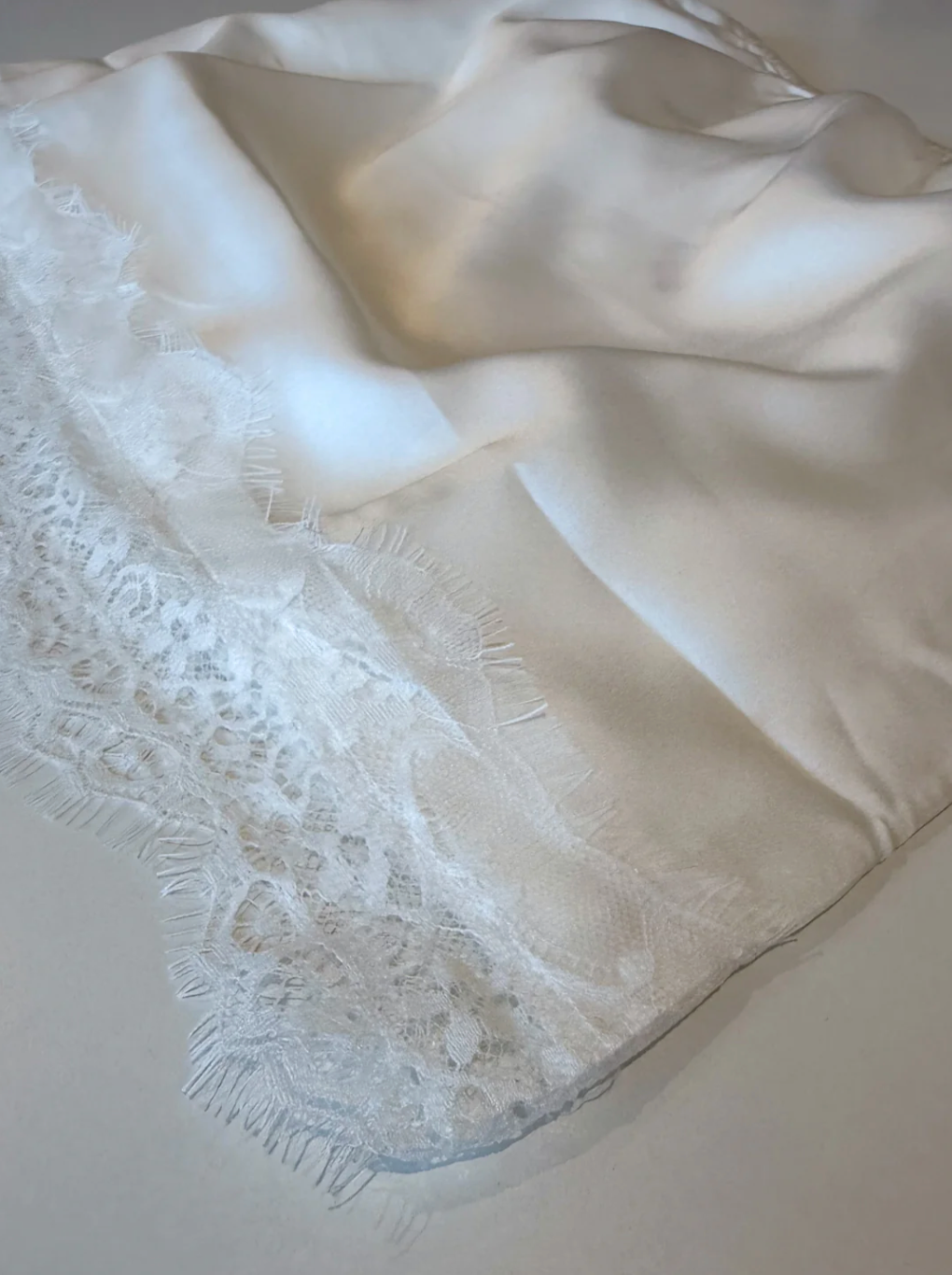 Billie Lace Slip Skirt - White