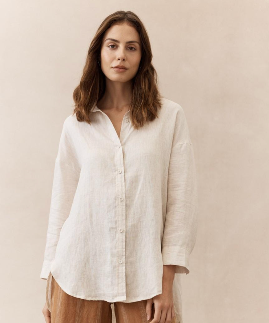 Boyfriend Linen Shirt - Little Lies