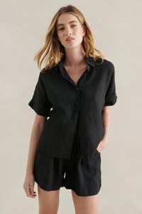Bronte Linen Shorts - Black