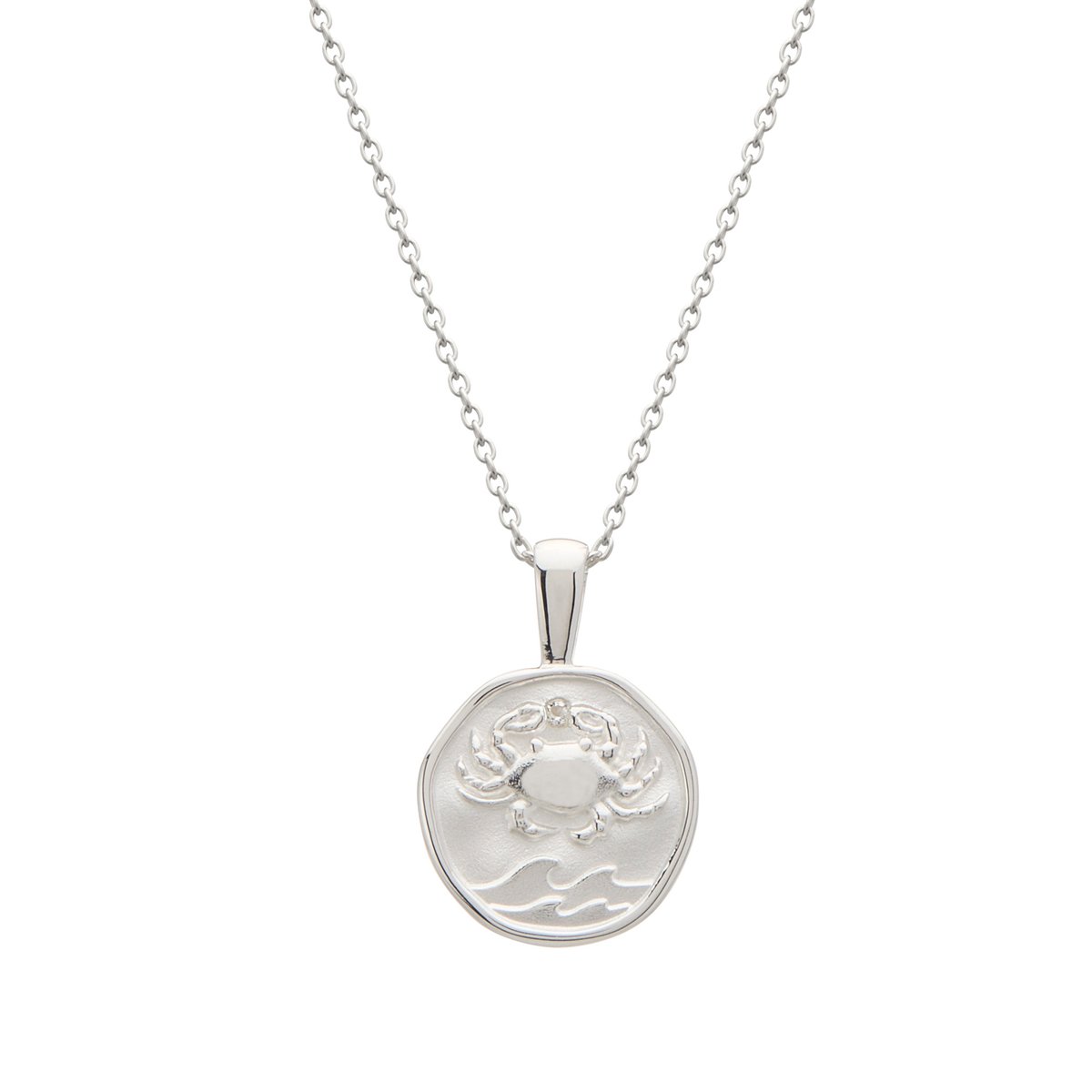 Murkani Cancer Necklace - Zodiac series - Silver front view