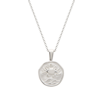 Murkani Cancer Necklace - Zodiac series - Silver front view