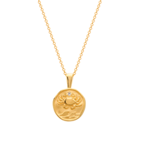 Murkani Cancer Necklace - Zodiac series - Gold front view