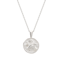 Murkani Capricorn Necklace - Zodiac series - Silver front view