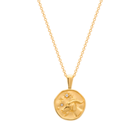 Murkani Capricorn Necklace - Zodiac series - Gold front view