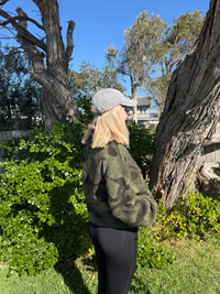 a thick and warm winter teddy sherpa fleece camo jacket by frankie