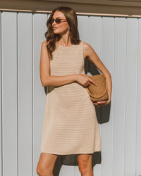 a boho cotton beige crocheted summer dress