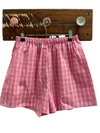 coastal cowgirl pink gingham shorts by frankie