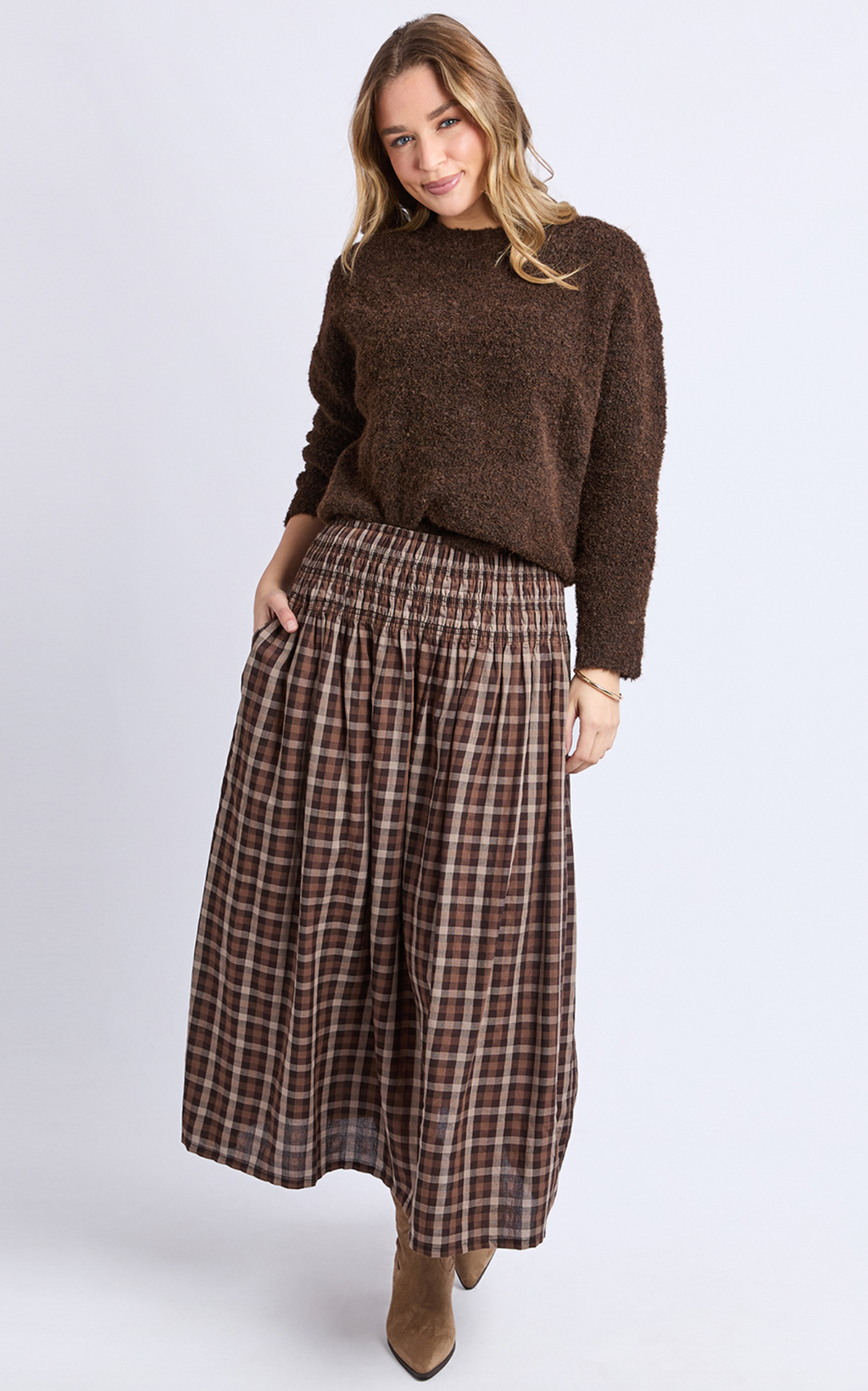 Coco Check Skirt - Foxwood – Jipsi Cartel