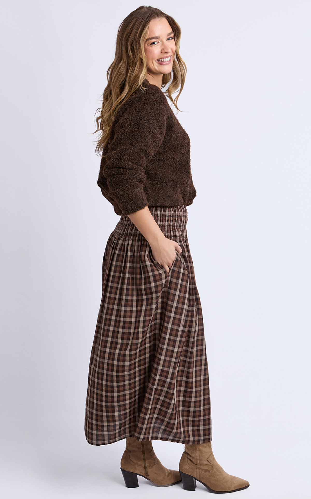 Coco Check Skirt - Foxwood