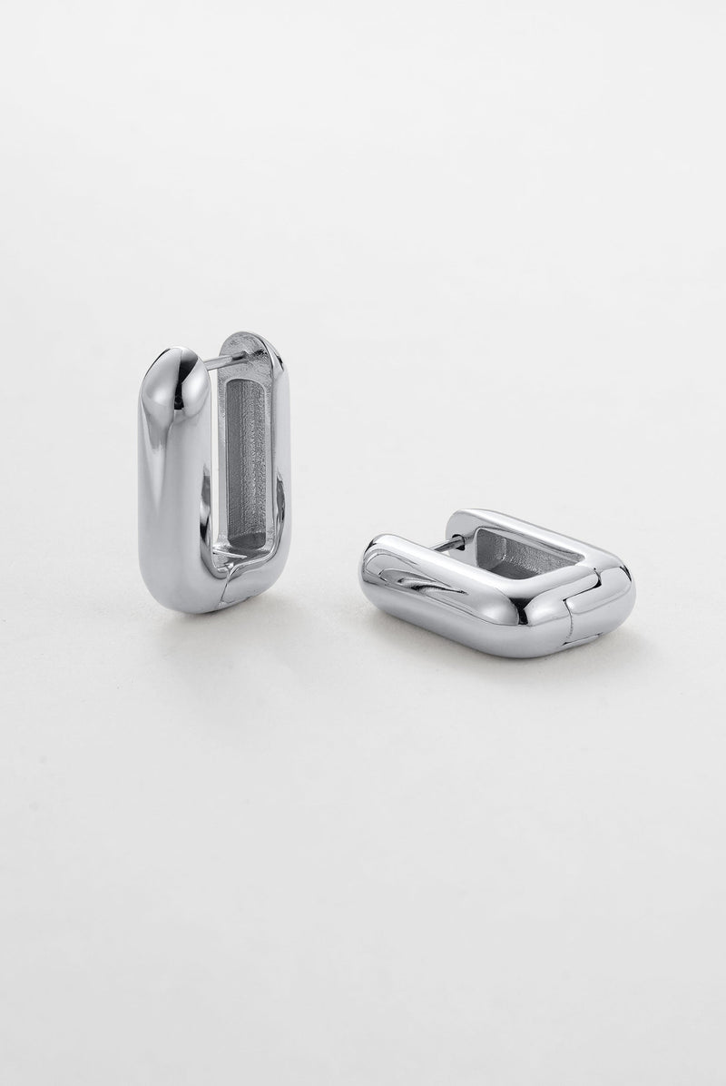 Eden Hoop Earrings - Silver