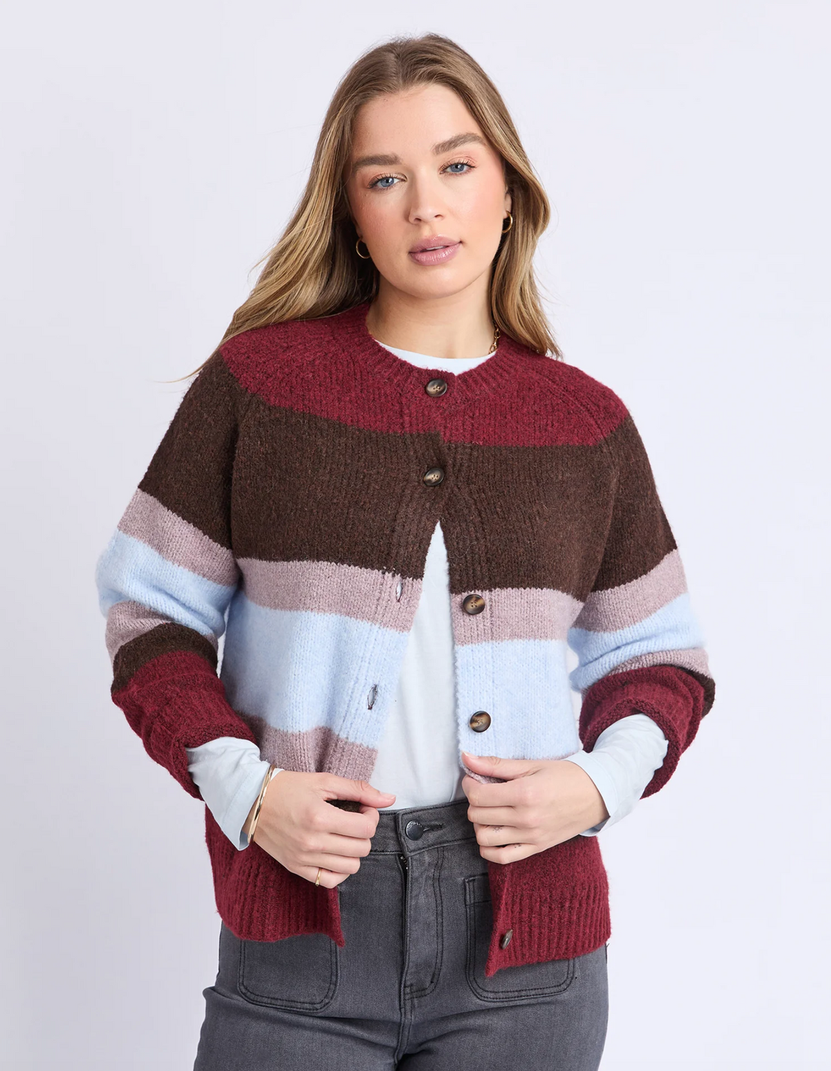 Eugene Stripe Cardi - Foxwood